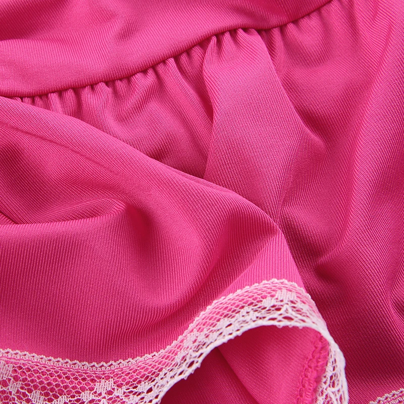 

Pink Y2K Crop Tops For Women Patchwork Lace Edge Cute Kawaii Sleeveless Clothes Sexy Ruched Cami Top Summer Swimwear