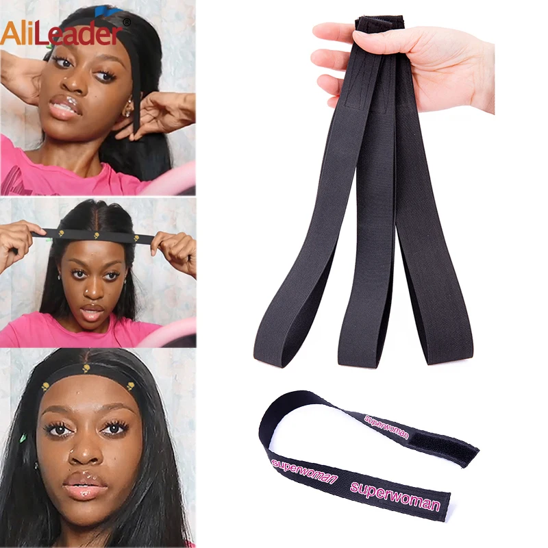 

Alileader Cheap Elastic Bands Stretch Headbands With Velcro For Wig Custom Adjustable 2.5"3"3.5Cm Width Wig Headband No Slip