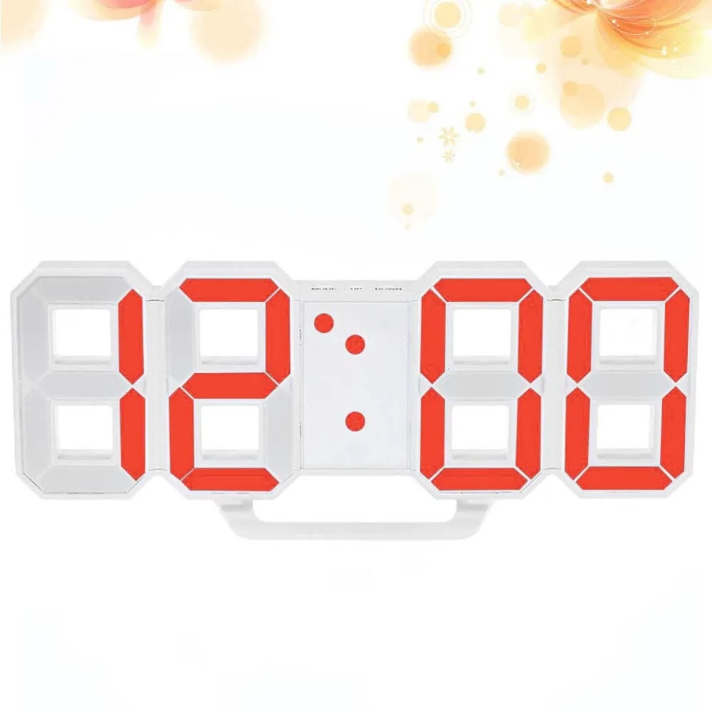 

Digital LED Clock Wall Mount Table Modern Clock for Living Room Bedroom Office (White LED Display)