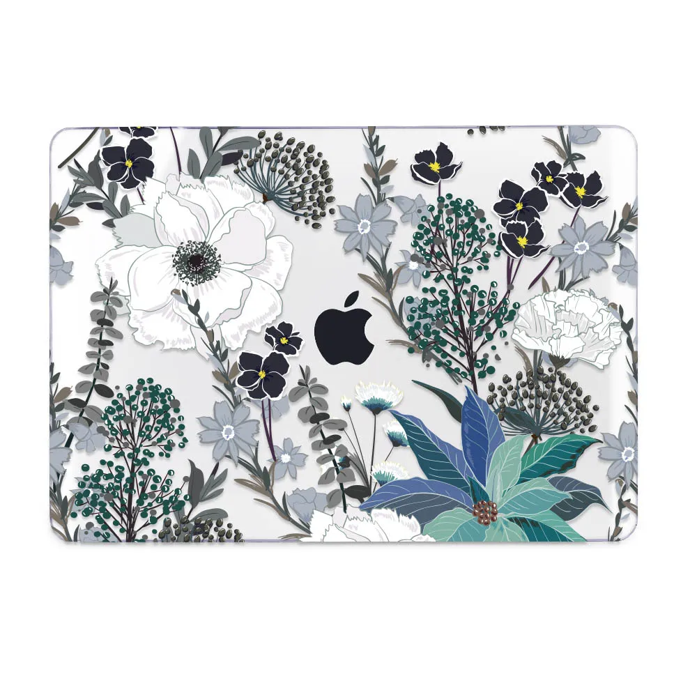 Цветочный чехол для ноутбука MacBook Air 13 A1466 A1932 Pro 13 15 16 дюймов Сенсорная панель A2141 a2159 пластиковый жесткий чехол Keybaord - Цвет: Z284
