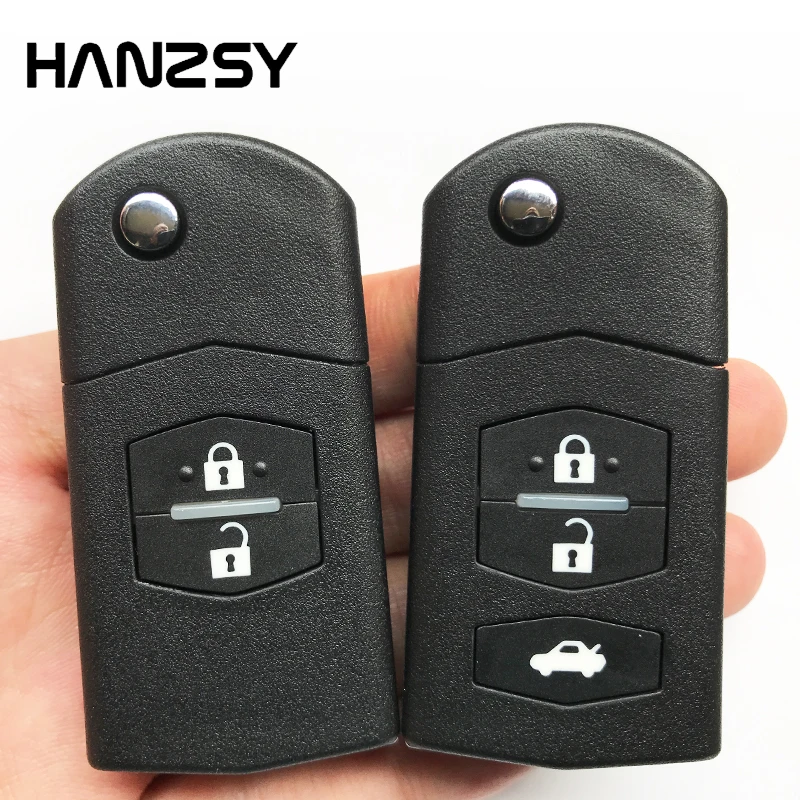 2/3 кнопочный автомобильный раскладной чехол брелок для ключа Mazda 3 5 6 Сменный
