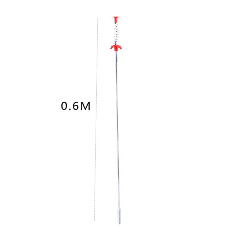 

Metal Wire Drain Cleaner Sticks Clog Remover Cleaning Tools 23.6 Inch Spring Pipe Dredging Tools Household for Kitchen Sink