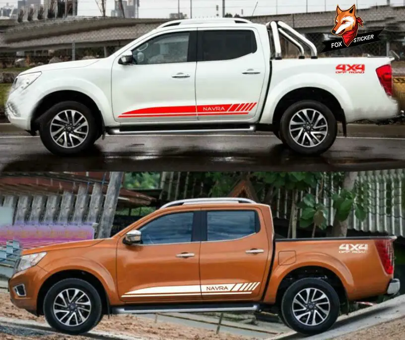 

Автомобильная боковая полоса для юбки, наклейка, виниловая Автомобильная линия талии, наклейка s 4X4, подходит для NISSAN NAVARA, боковая полоса юбки