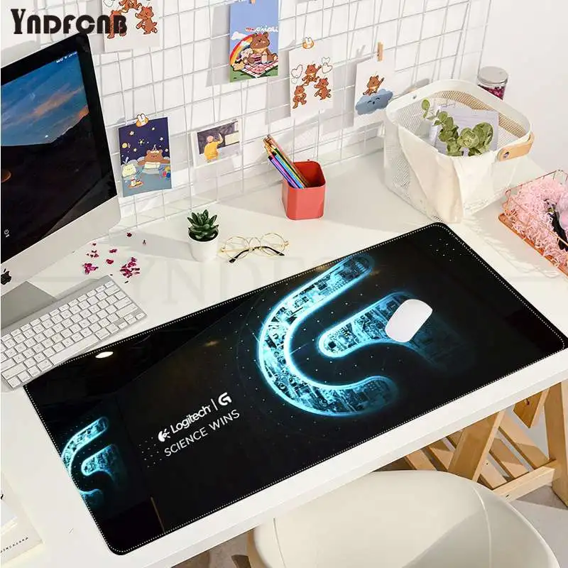 

Logitech Logo In Stocked large gaming mousepad gamer mouse pad Size for Desk Mat for CSGO Game Player Desktop PC Computer Laptop