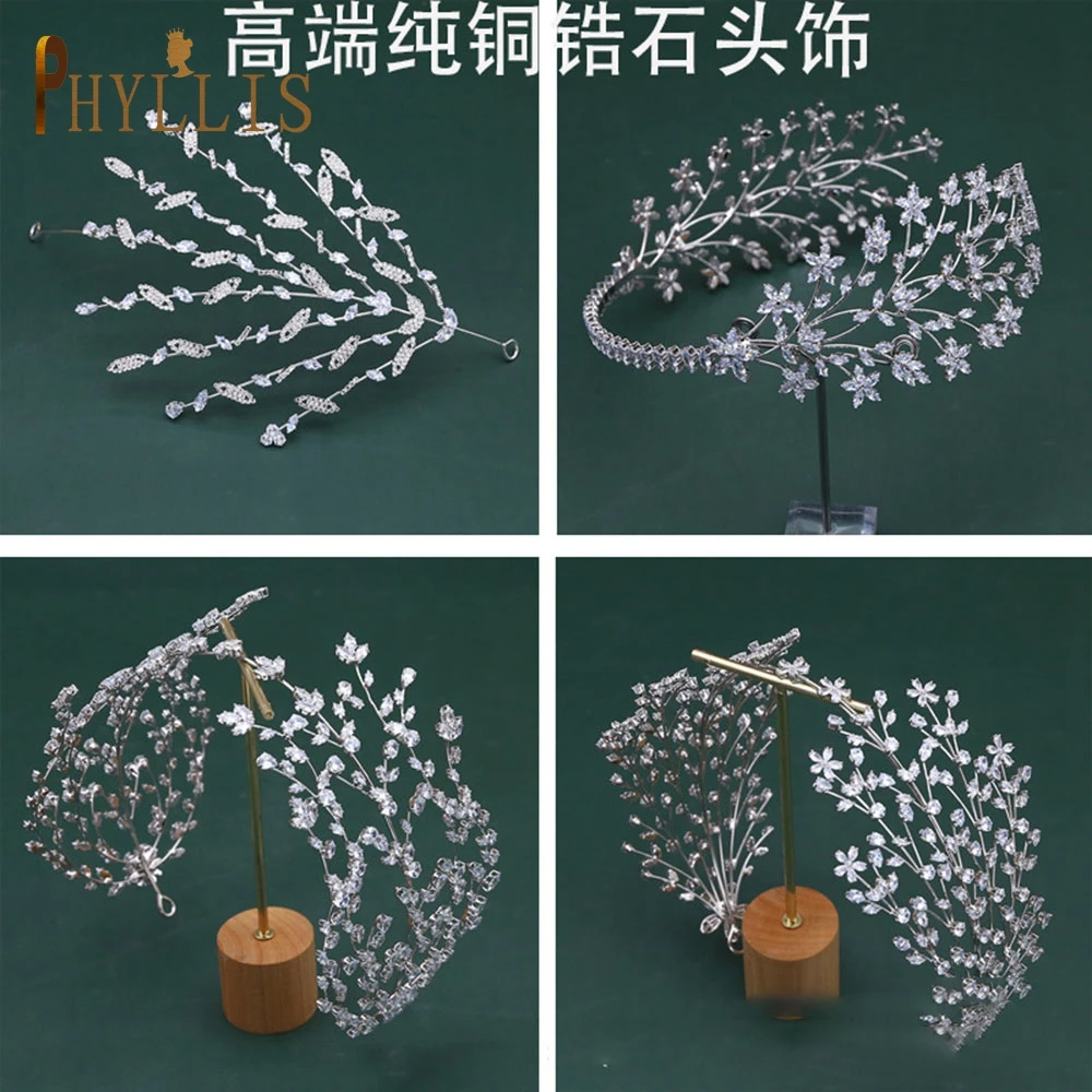 

Свадебные аксессуары для волос A46, Тиары и короны Стразы с кристаллами, свадебные украшения для волос, повязка на голову в стиле барокко, кор...