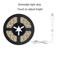 3 5 meters waterproof led light strip white light usb dc 5v dimmable touch sensor strip light with usb