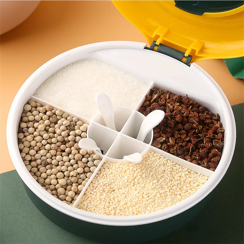 Четыре отсека для хранения Набор банок приправ приправа домашних животных с