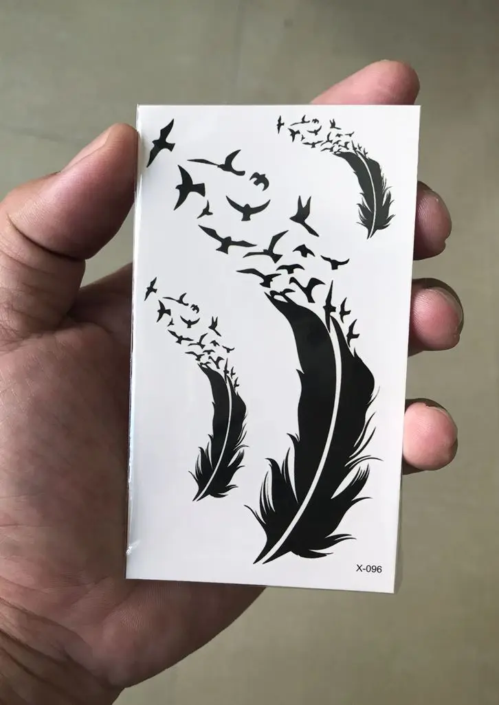 Водостойкие временные тату-Стикеры стрелы бумага самолет перо боди-арт тату