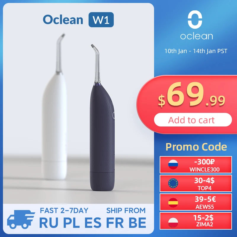 

400PODAROK（-400） OWHPA (3499-400) Oclean W1 Ирригатор для полости рта аккумуляторная воды очиститель для чистки зубов аккумуляторная стоматологических стр...