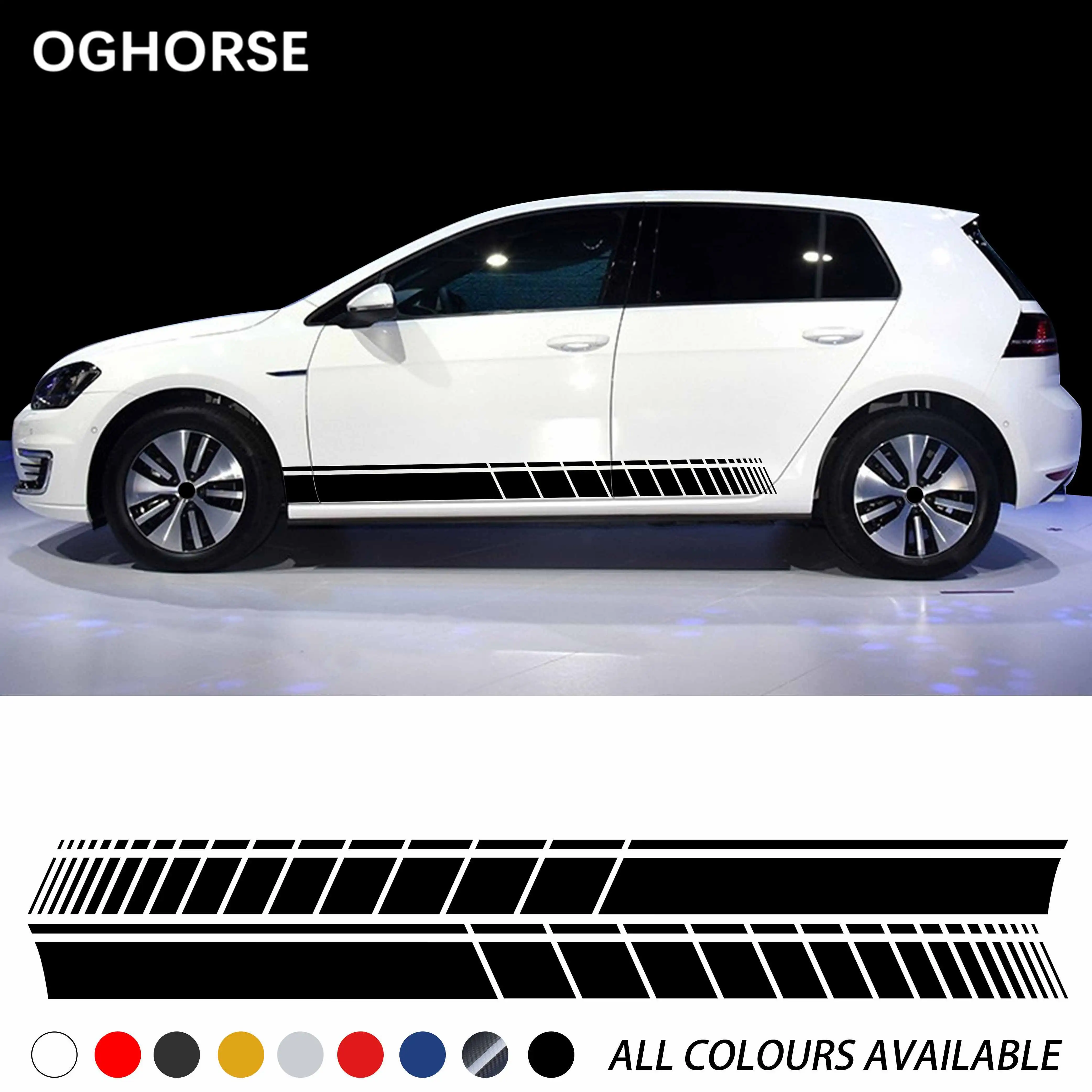 2 шт. наклейки на боковые двери автомобиля для Volkswagen VW Golf 5 6 7 Polo Passat Tiguan Scirocco CC
