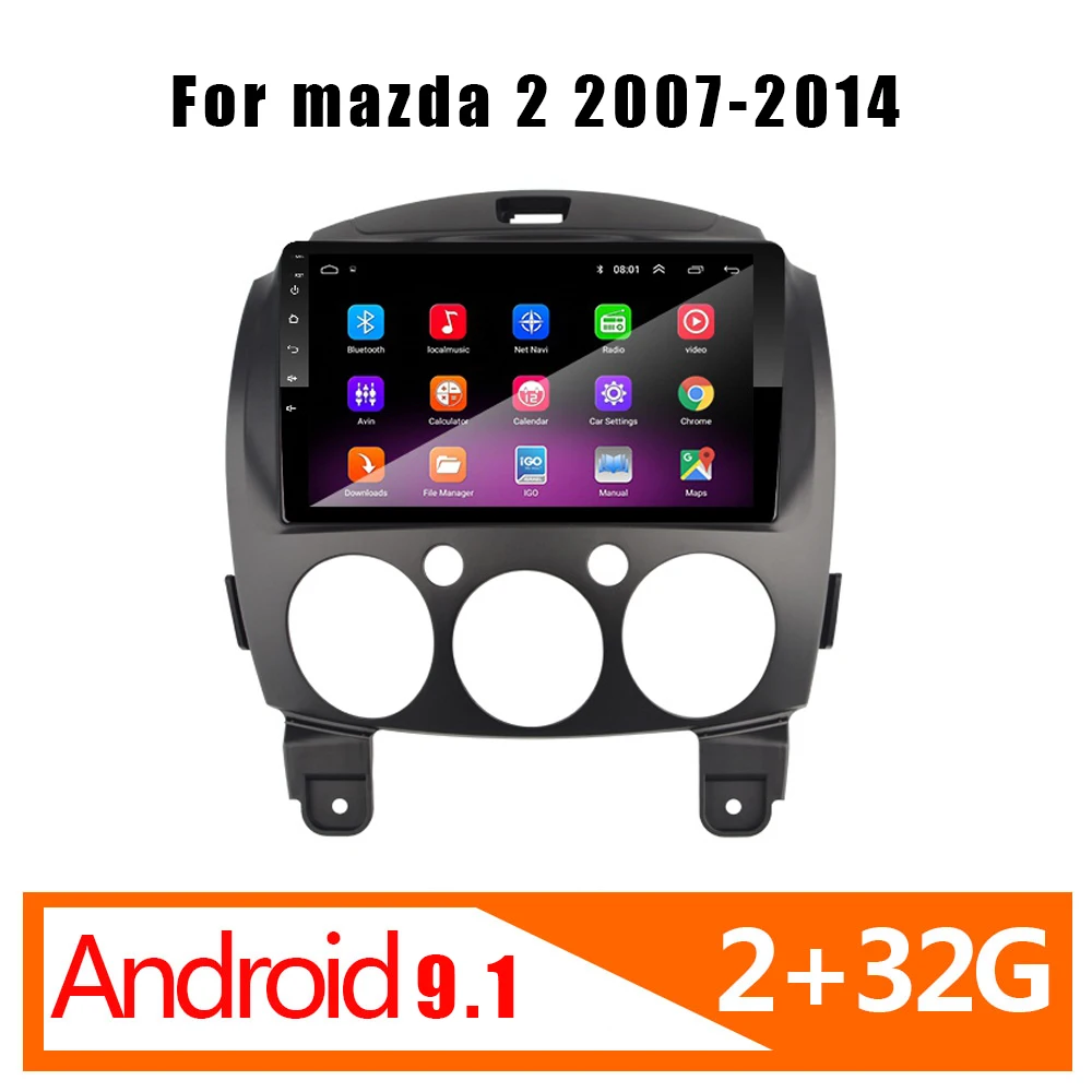 9 ”Android 1 автомобильный Радио мультимедийный плеер 2 Din Dvd GPS для Mazda 2007 2008 2009 2010 2011 2012