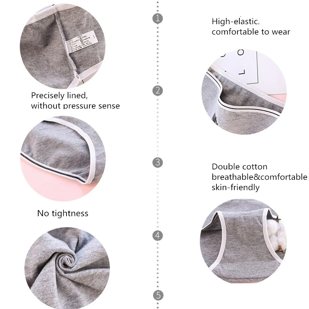 Женские трусики в полоску с принтом кактуса Нижнее белье Трусики для девушек