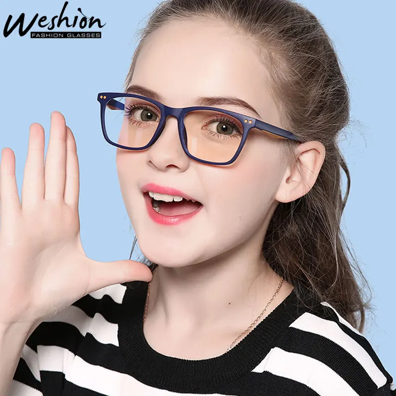 Очки для подростков с защитой от сисветильник Детские квадратные очки девочек и