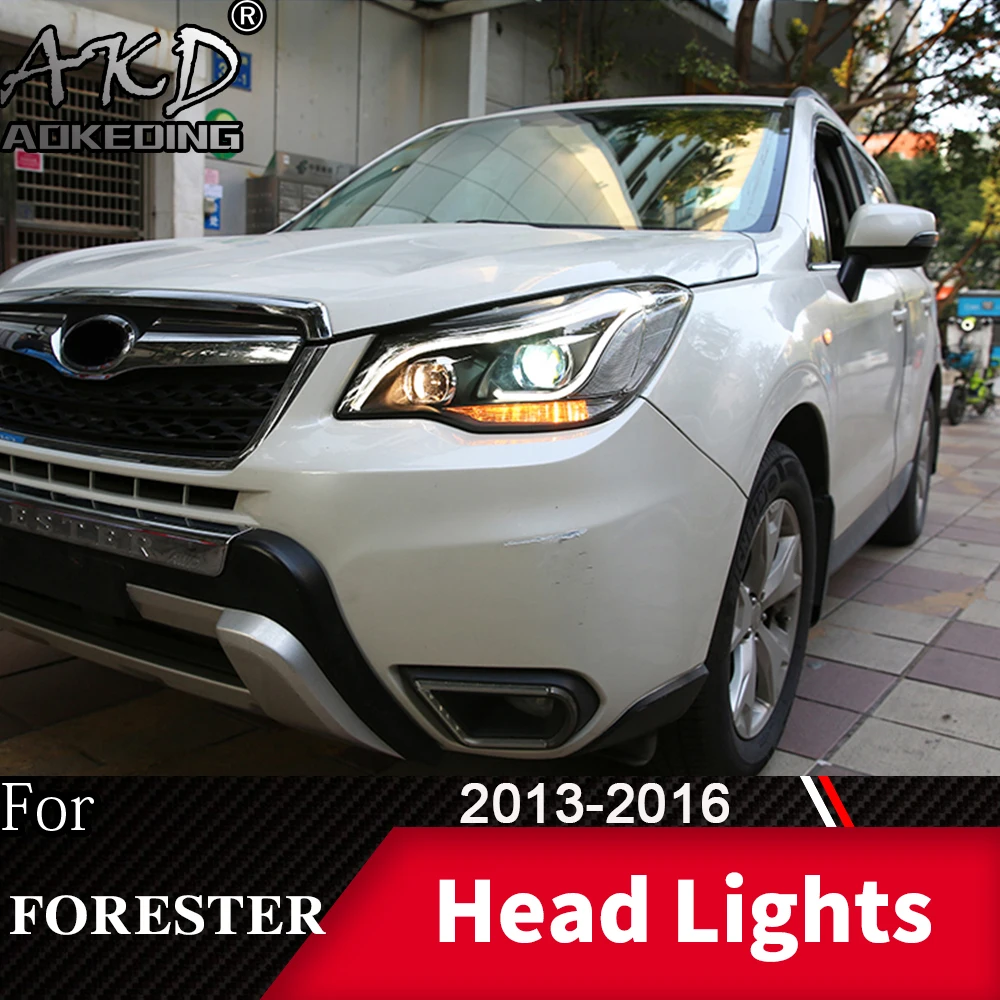Передняя фара для автомобиля SUBARU Forester 2013-2016 фары ангела противотуманные дневные