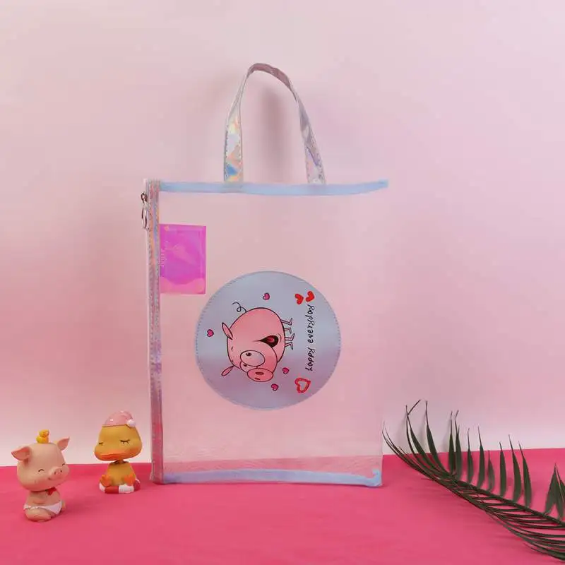 Сетчатая Прозрачная Сумка для документов на молнии Студенческая портативная