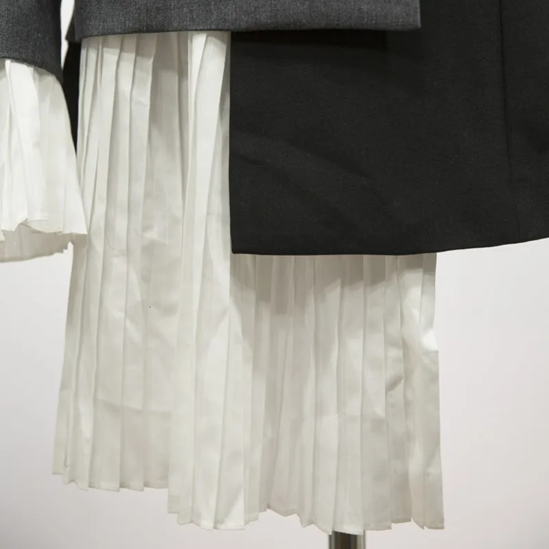 Весенний брендовый женский ассиметричный цветной блейзер с оборками в стиле