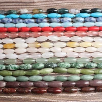 lan li fashion jewelry 15x6mm multicolor natural stones loose beads diy woman bracelet necklace ear stud and accessories