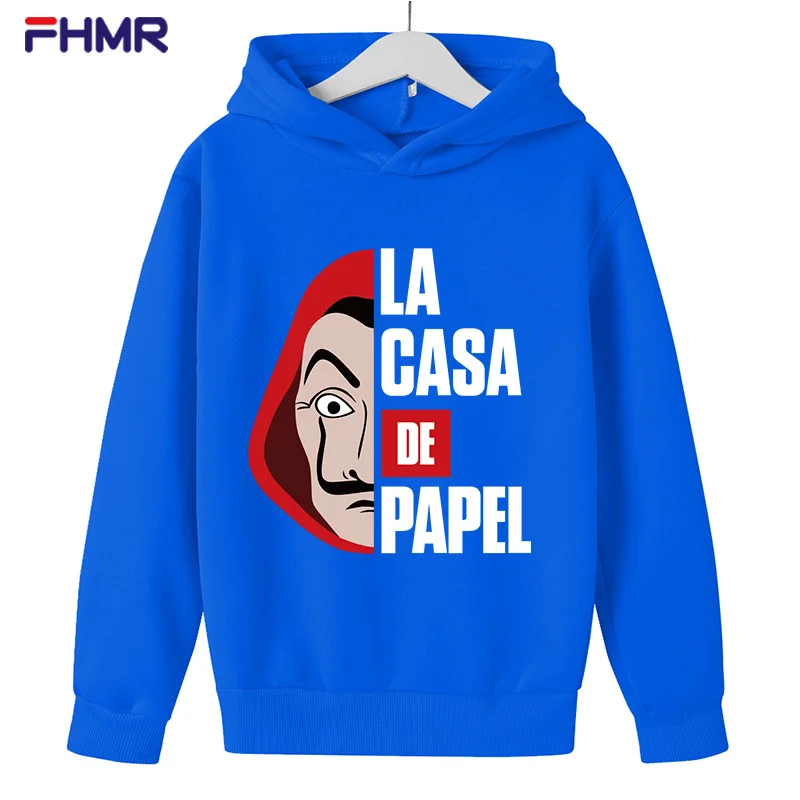 

Лидер продаж, толстовки, костюм, свитшот, пуловер для мальчиков, пуловер «бумажный дом», детский осенний спортивный костюм, уличная одежда, п...