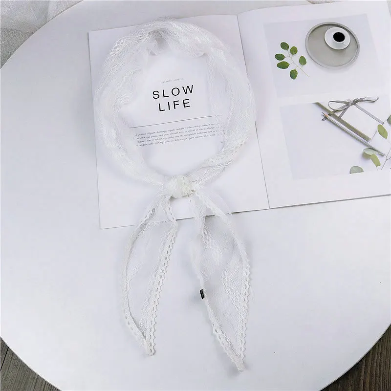 2020 сексуальный однотонный кружевной шарф женская мода четыре сезона стюардесс