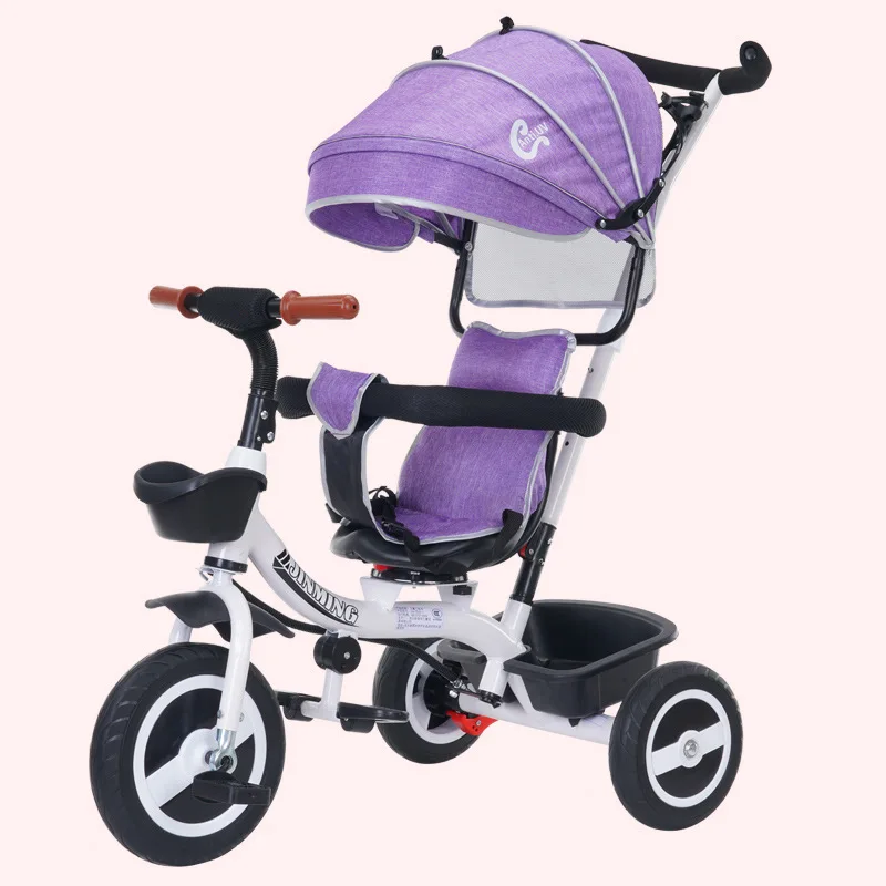 

LazyChild Multifunction Folding Children's Tricycle Two-way Baby Stroller Bicycle Seat Space Wheel Three Wheels Stroller 2021