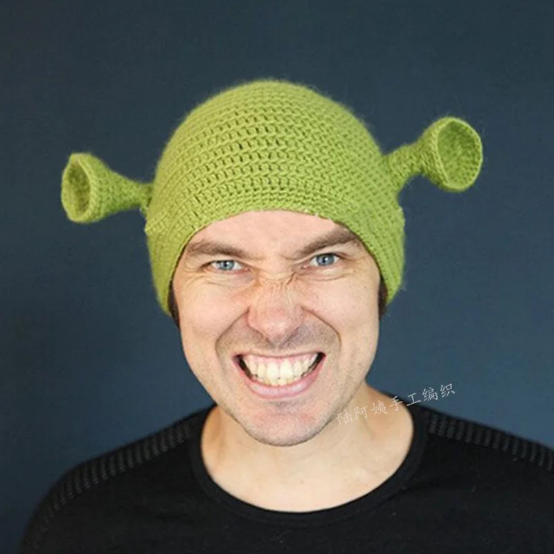 

Handmade woolen headgear makes strange warm hat beanie