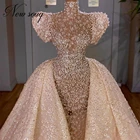 Женское свадебное платье ручной работы, кружевное платье невесты с бусинами в Дубае, Саудовская Аравия, 2021