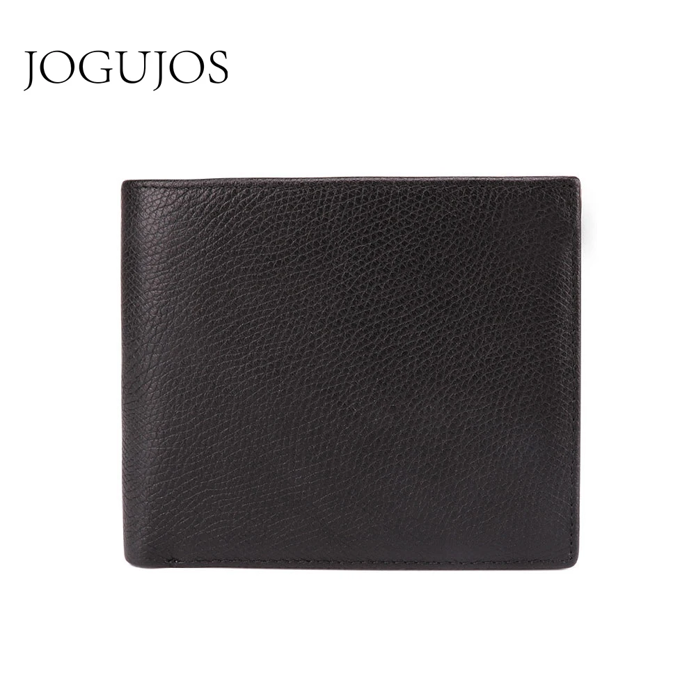 Кожаный держатель для карт JOGUJOS мужской кошелек на молнии из натуральной кожи