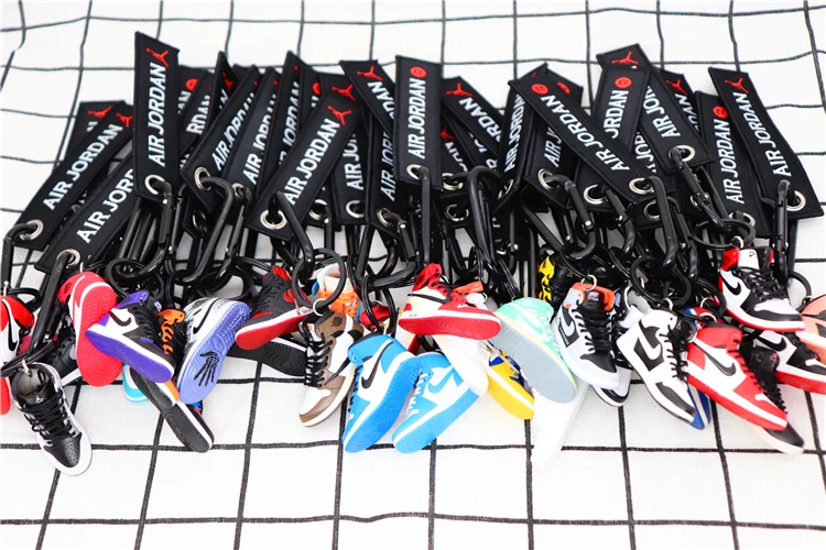 Новинка ручной работы 3D AJ Key ChaiAir Mini Jordan кроссовки модель милый брелок для ключей Баскетбольная обувь Подарочный Брелок для ключей модные украшения