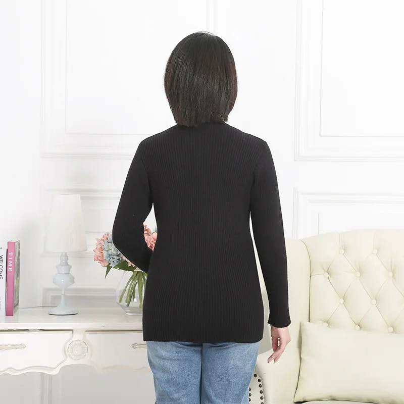 

Winter Women's Sweater Black Clothes For Pregnant Female Lactation 4XL 5XL 6XL