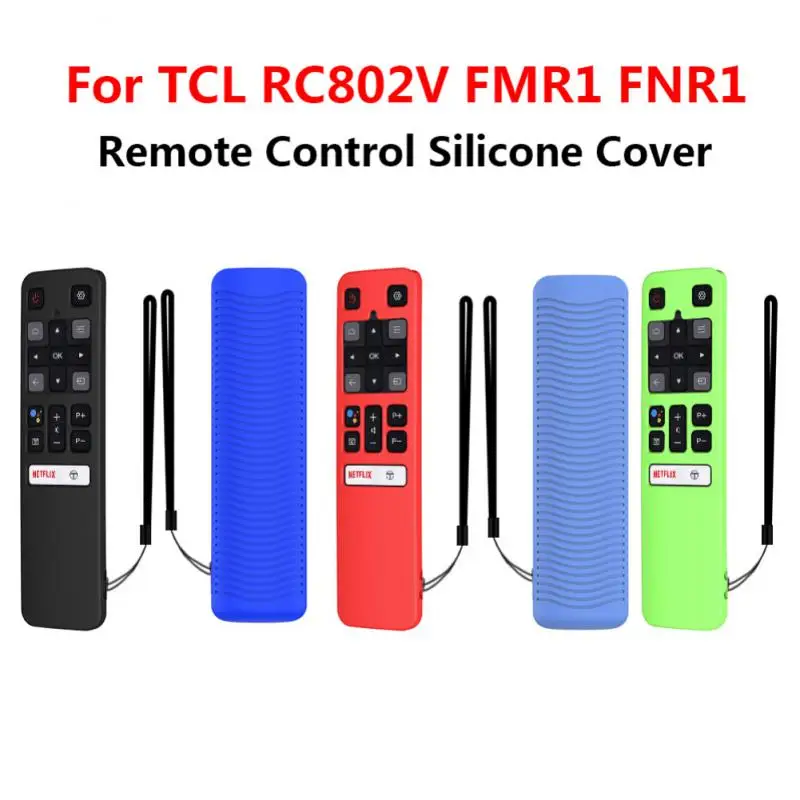 

TV Remote Control Silicone Protective Cover For TCL RC802V FMR1 FNR1 All-inclusive Remote Control Cover Remote Accessories