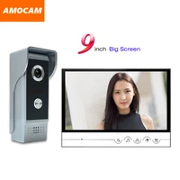9 big monitor video door phone doorbell system video intercom ir night vision aluminum alloy camera video doorphone