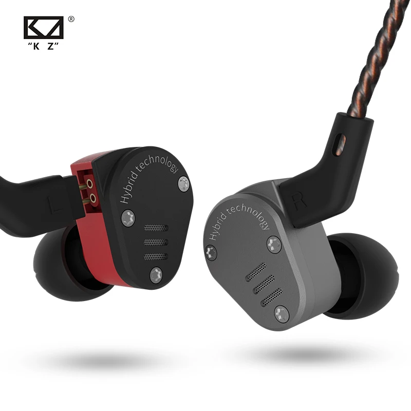 Наушники вкладыши KZ ZSA 1DD + 1BA гибридные Hi Fi наушники с динамическим усилением