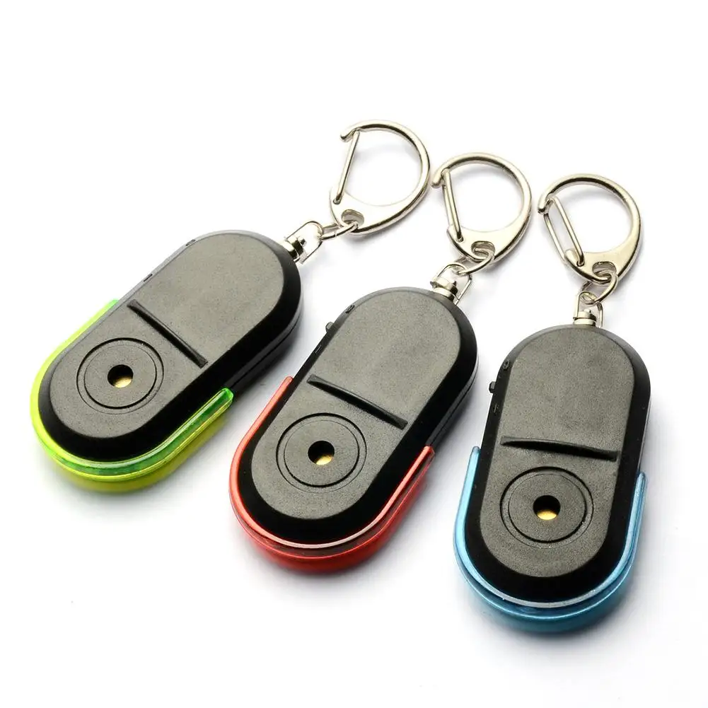 

Wireless Anti-Lost Security Alarm Keychain Finder Locator Keychain Whistle Sound LED Torch Light For Women Kids Girl Elder