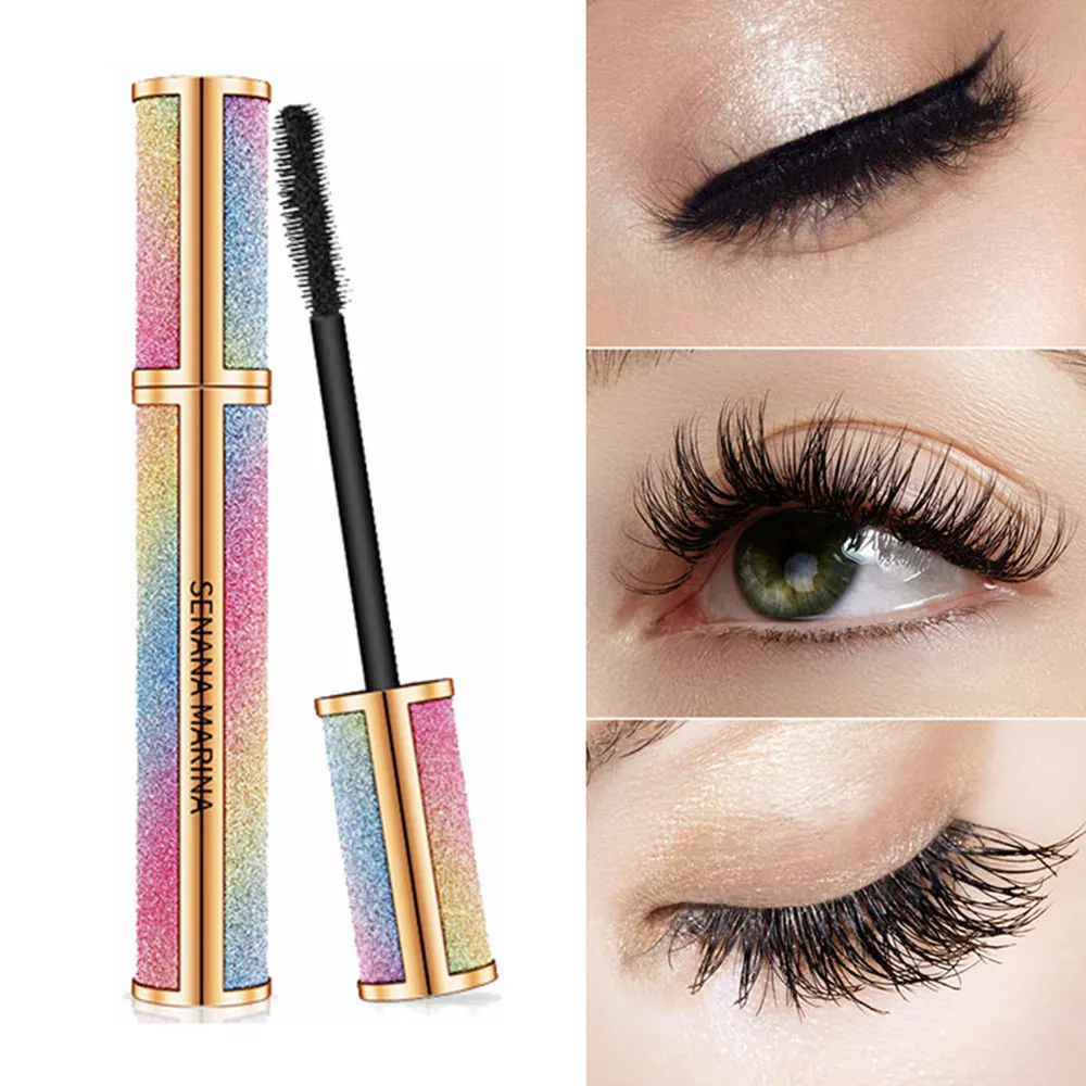 

SENANA 4D Silk Fiber Eyelash Lashes Thick Lengthening Mascara Long Black Lash Extension Eye Lashes Brush Makeup Eye Cosmetics