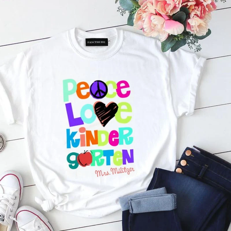 Женская футболка с надписью I'm Most peace love and светильник, женские летние свободные футболки, camiseta mujer S-XL
