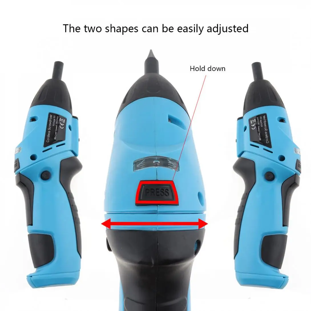 

New Mini 6V Battery Operated Cordless Electric Screwdriver with LED Lighting and Bidirectional Switch for Household Maintenance
