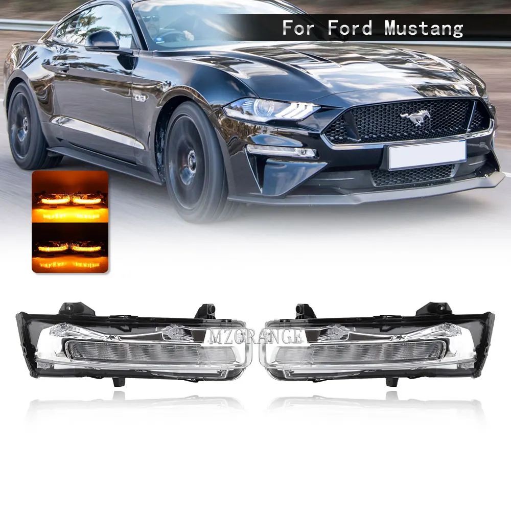 Для Ford Mustang 2018 2019 2020 светодиодсветодиодный Противотуманные фары s DRL Передняя