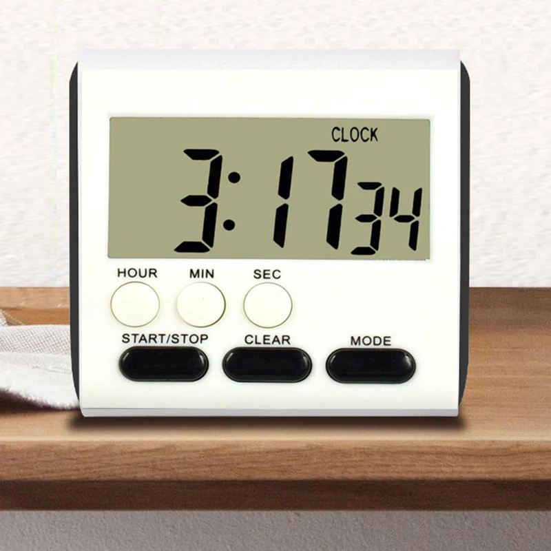 

Electronic LED Digital Kitchen Timer For Cooking Shower Time Clock Stop Study Alarm Magnetic watch Cooking Countdown Timer