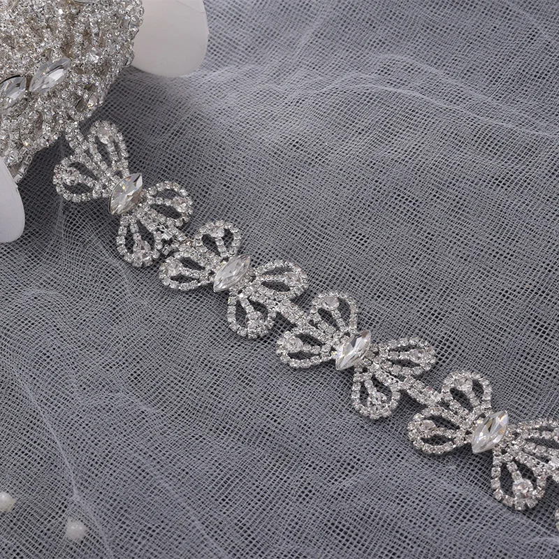 Стразы из хрустального стекла 1 ярд отделка бантом свадебное платье пояс с