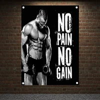 gym wallpaper workout inspirational banners wall stickers lose weight motivation poster hanging painting for room bedroom decor