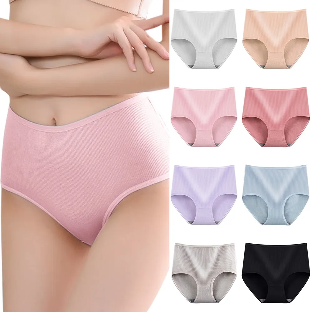 

On Sale Women Stretch Traceless Panties Hip Raise Tummy Control Underwear High Waist Breathable GD Lace Antibacterial Lingerie