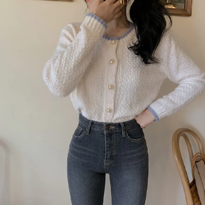 Женский вязаный кардиган с коротким рукавом Осень зима| |