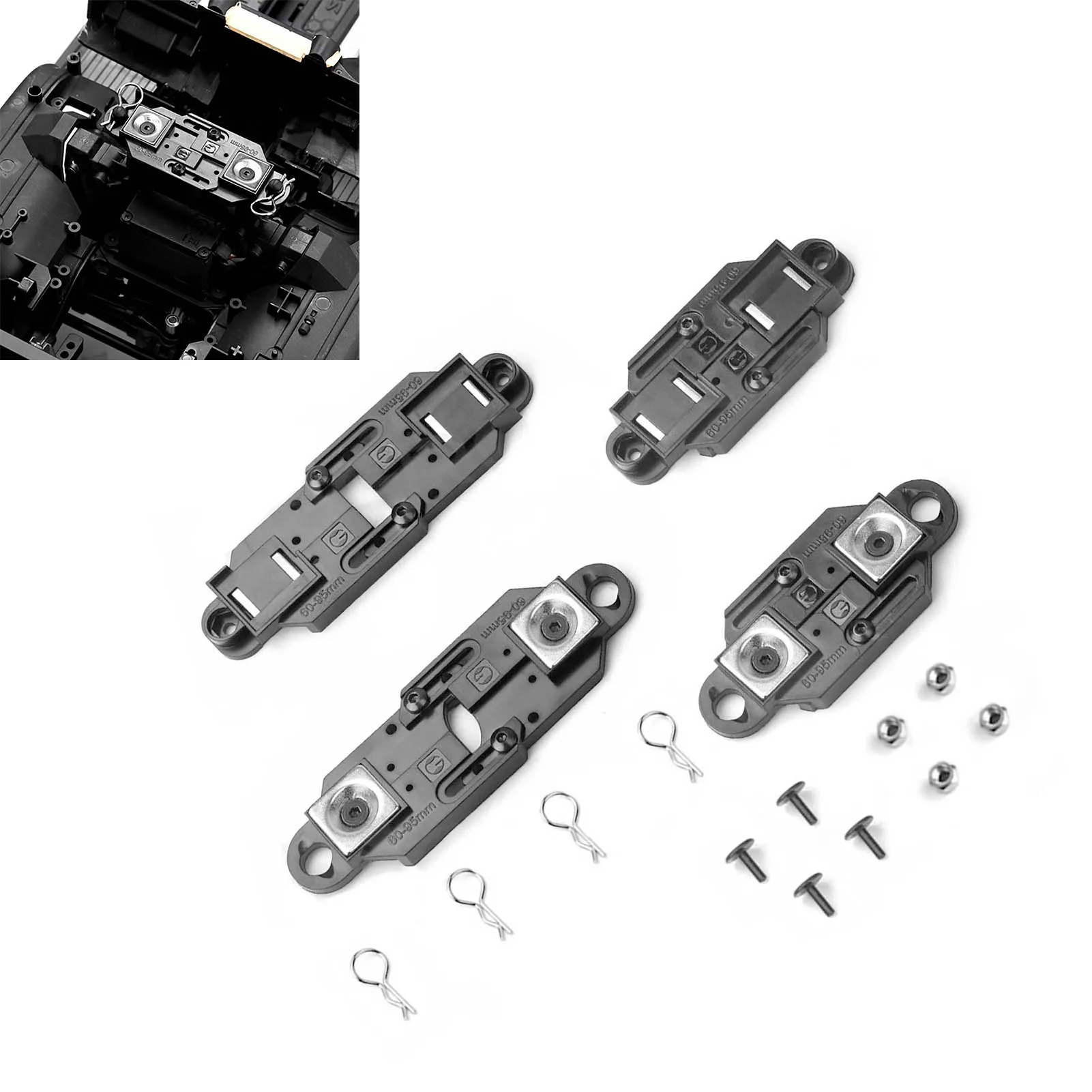 

Магнитный Невидимый Корпус кузова автомобиля столбовое крепление для 1/10 TRX4 SCX10 RC Truck