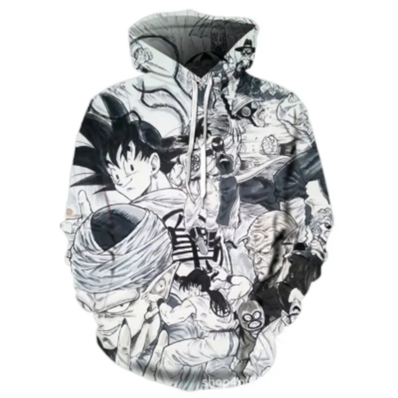 

Spring and Autumn New Men's and Women's Hoodie 3D Printing Japanese Anime Goku Children's Casual Pullover Sweatshirt