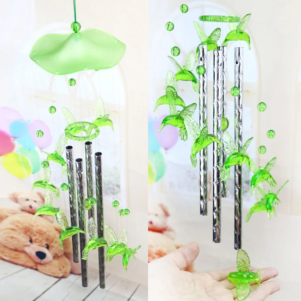 

Creative Lucky Humming Bird Wind Chimes Bells Hanging Gifts Pendant Wall Home Car Decor Garden Window Decoration