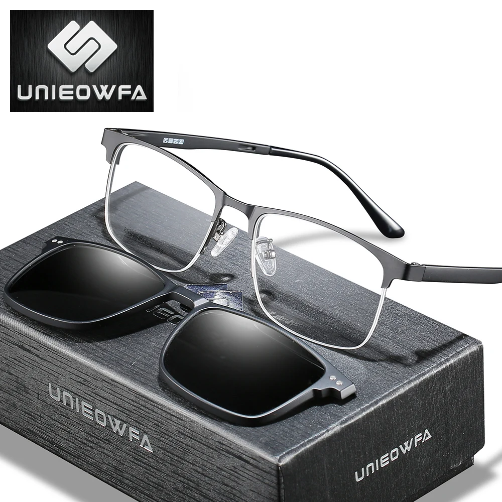 Магнитный зажим для очков мужская оправа поляризационные очки на застежке