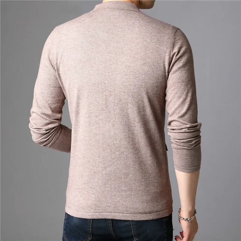 Брендовый мужской свитер уличная одежда модный с v образным вырезом пальто для