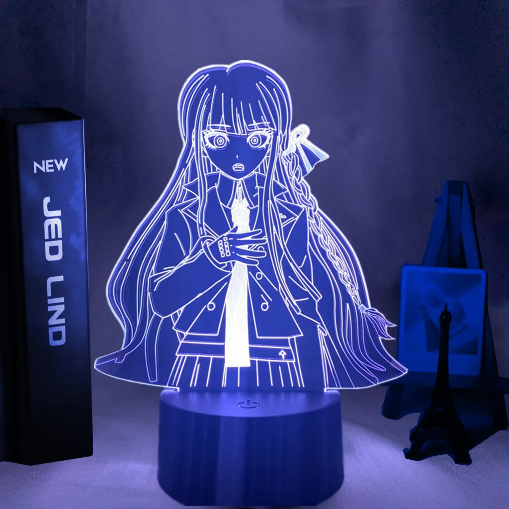 Danganronpa Led Night Light Kyoko Kirigiri Lamp for Bedroom Decoration Child Gift Danganronpa Acrylic 3d Lamp Kyoko Kirigiri
