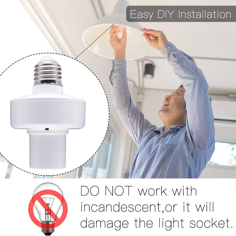 WiFi Smart Light Bulb Adapter Lamp Holder Base AC Life/Tuya Wireless Voice Control with Alexa Google Home E27 E26 85-265V | Электроника