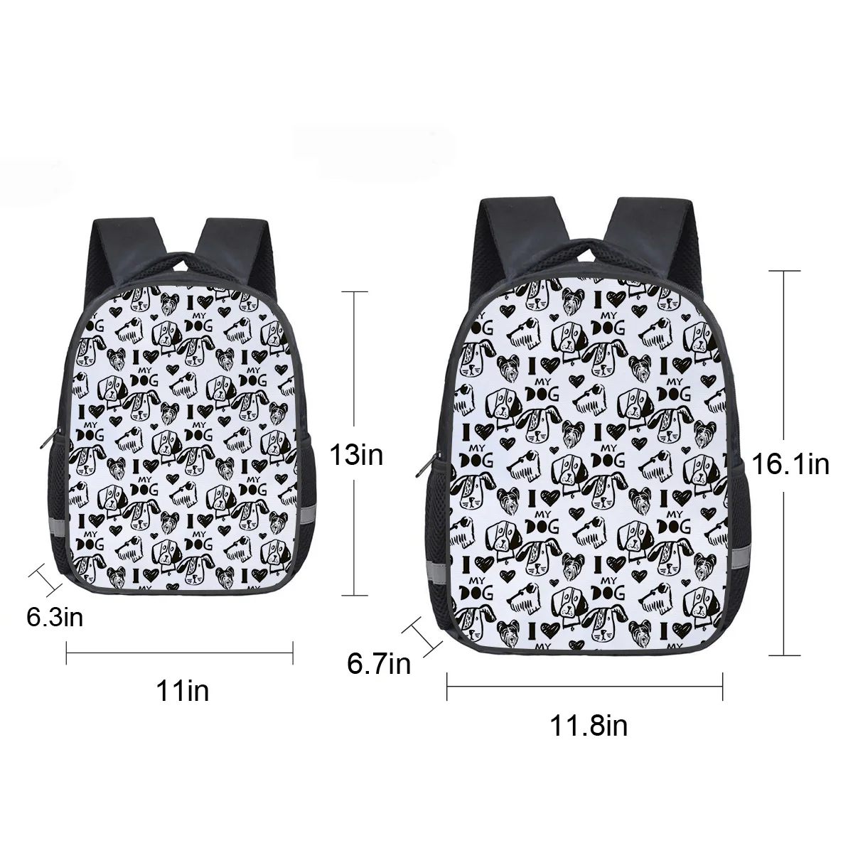 Illustration Cartoon Dog Internal Frame Backpacks Casual Daypacks Sports Backpack Computer Bag Diaper Daypack Han | Багаж и сумки